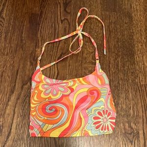 halter neck flower top